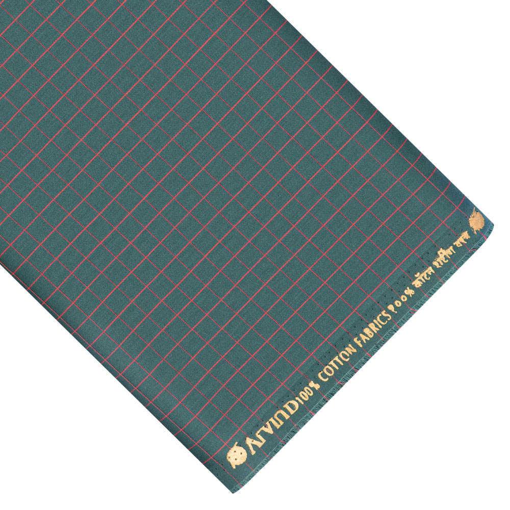 1 Check Shirt fabric 35 Formal Shirting Fabrics(ARVIND) - Image 1