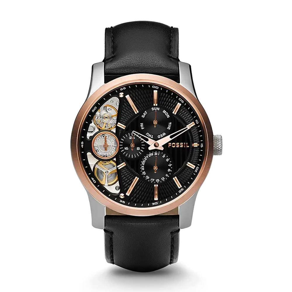 01_ME1099_06_B Fossil Mechanical Twist Chronograph Black Dial Men's Watch- ME1099 - Image 1